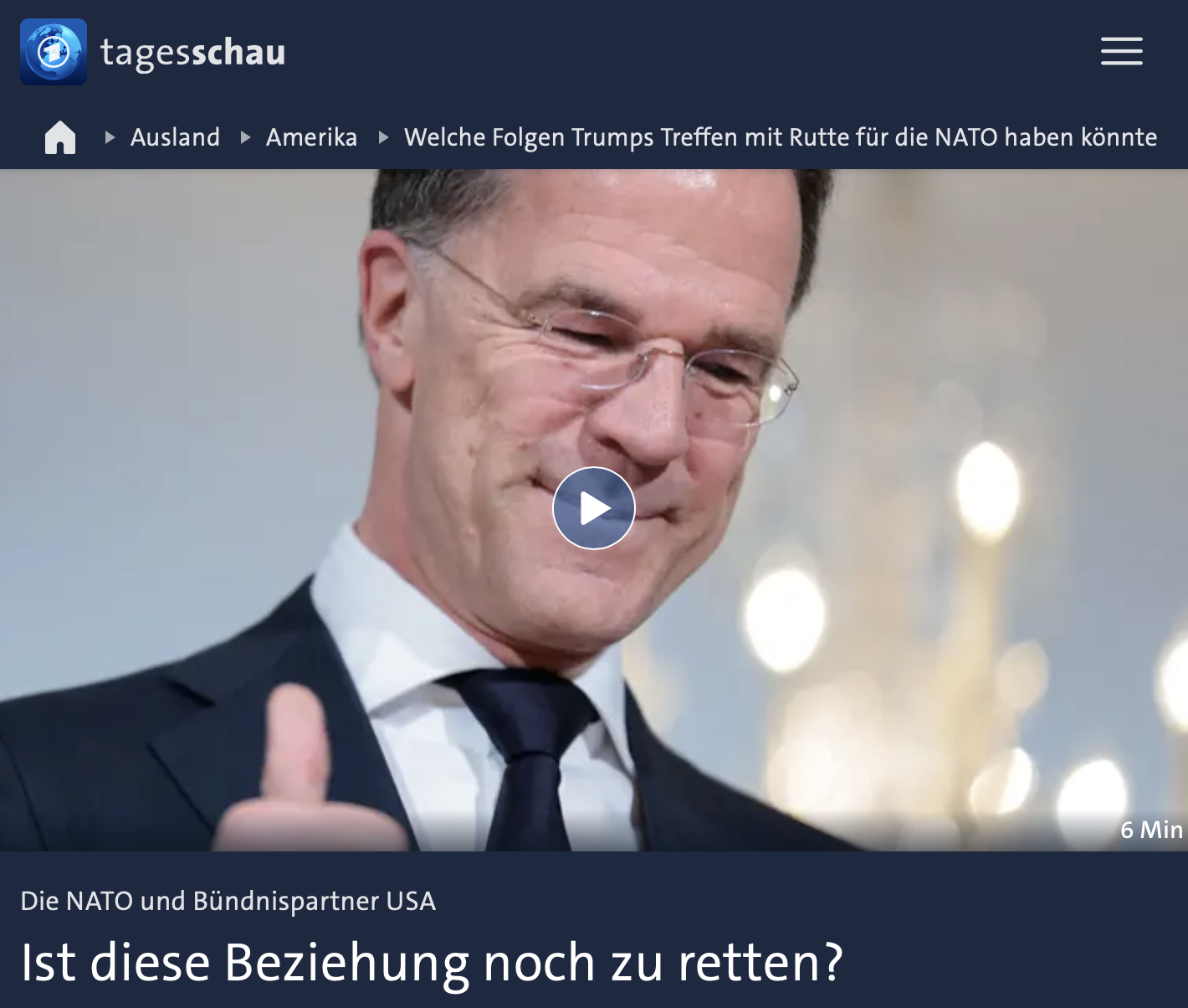 Welche Folgen Trumps Treffen mit Rutte für die NATO haben könnte